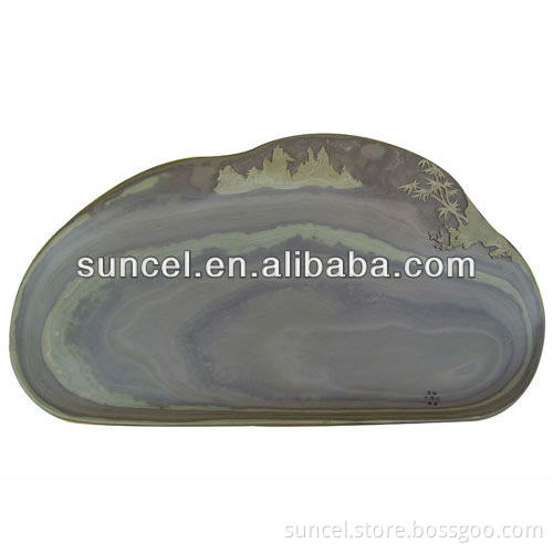 Traditional Chinese Culture Stone Tea Tray Carved